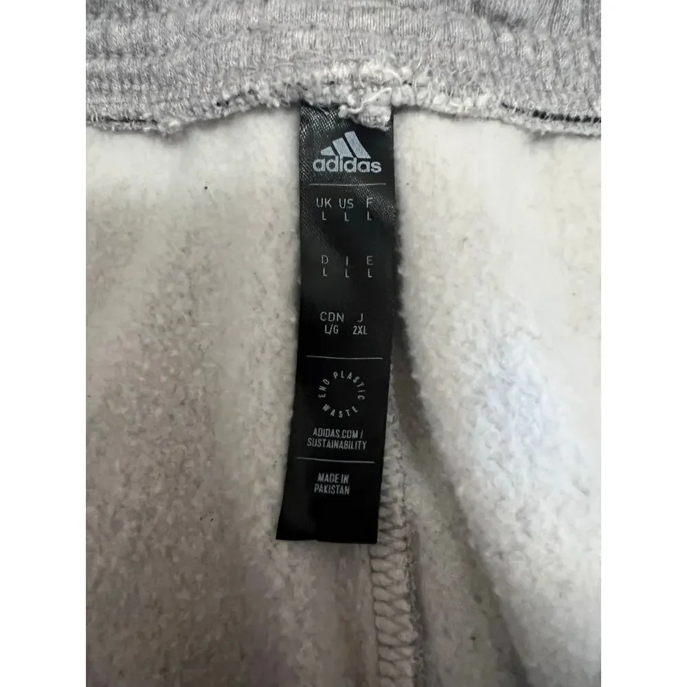 Adidas Mens Stadium Fleece Jogger Sweatpants Gray Large
